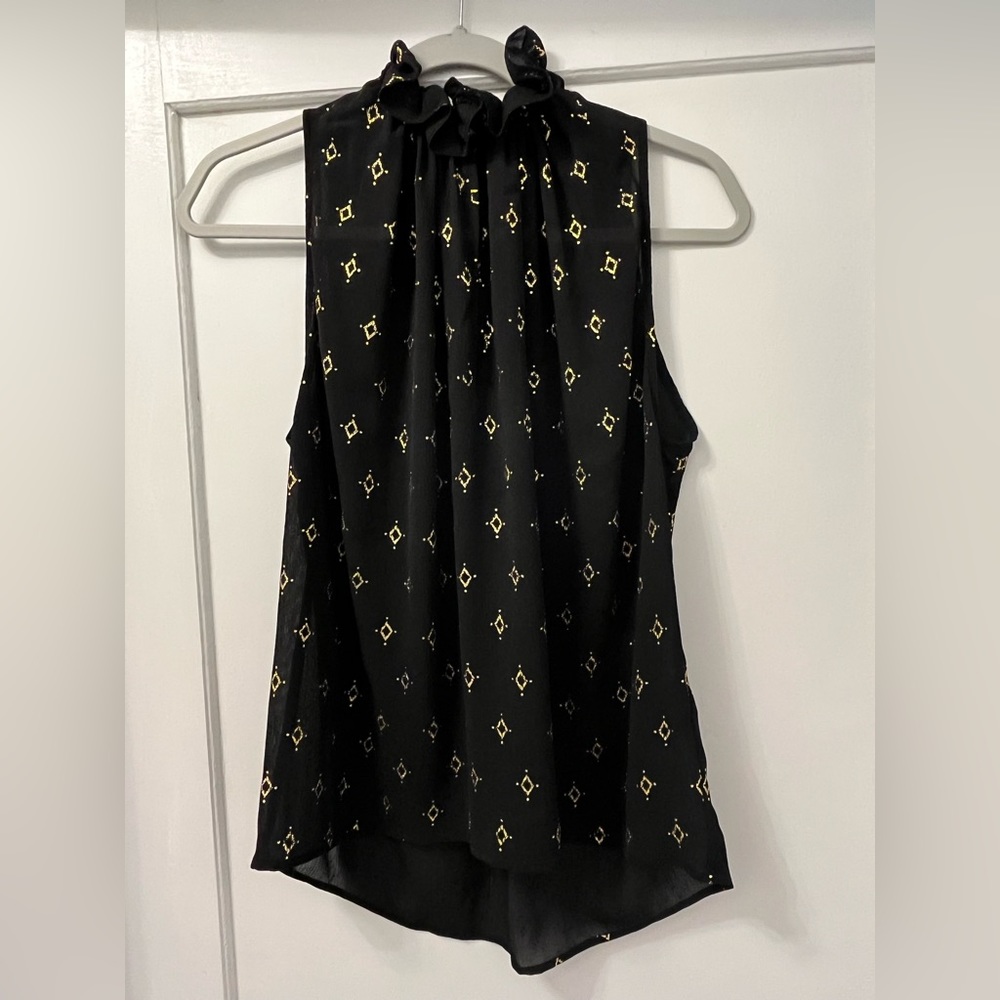 Black and Gold high neck H&M blouse